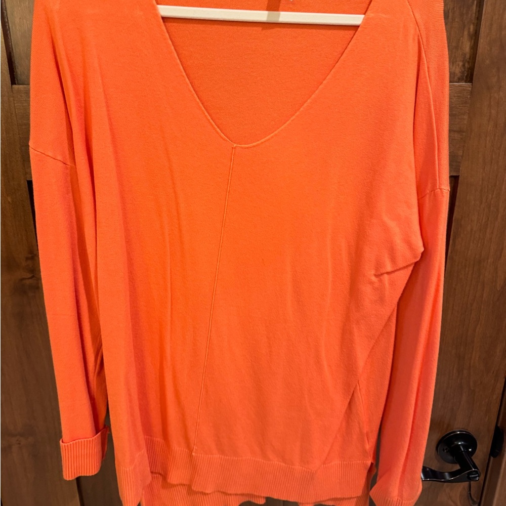 Orange v neck sweater